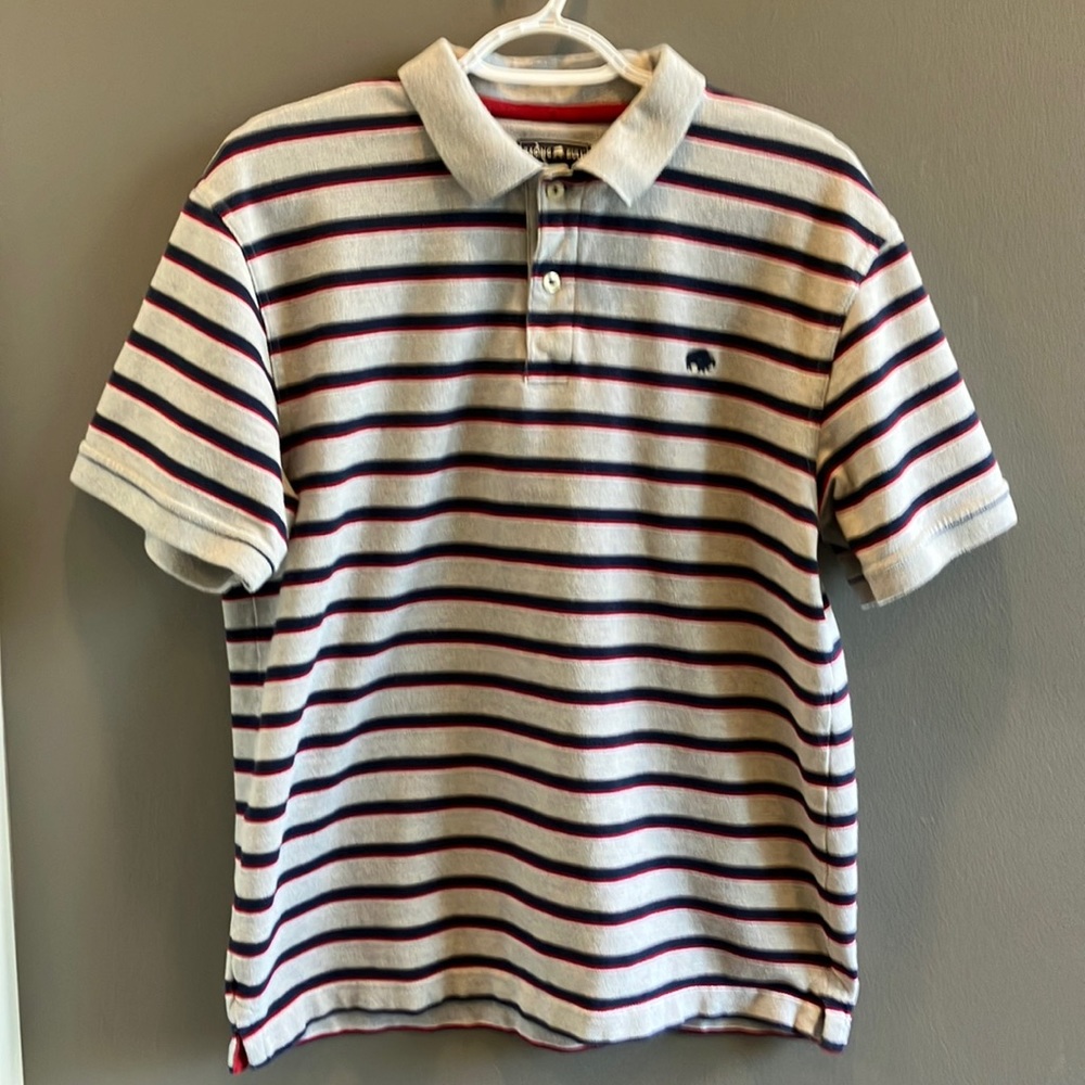 Raging Bull Gray, Blue & Red Men’s Polo Size Large